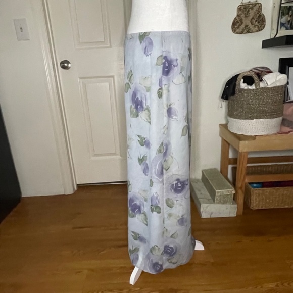 Vintage Light Purple Floral Maxi Skirt Size Large by Fashion Bug - Picture 3 of 6